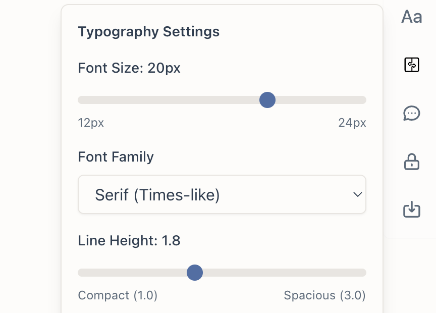Typography Customization
